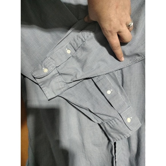 Ralph Lauren Blue Label Yarmouth Neck size 17 34/35 long sleeve button front - Picture 4 of 8